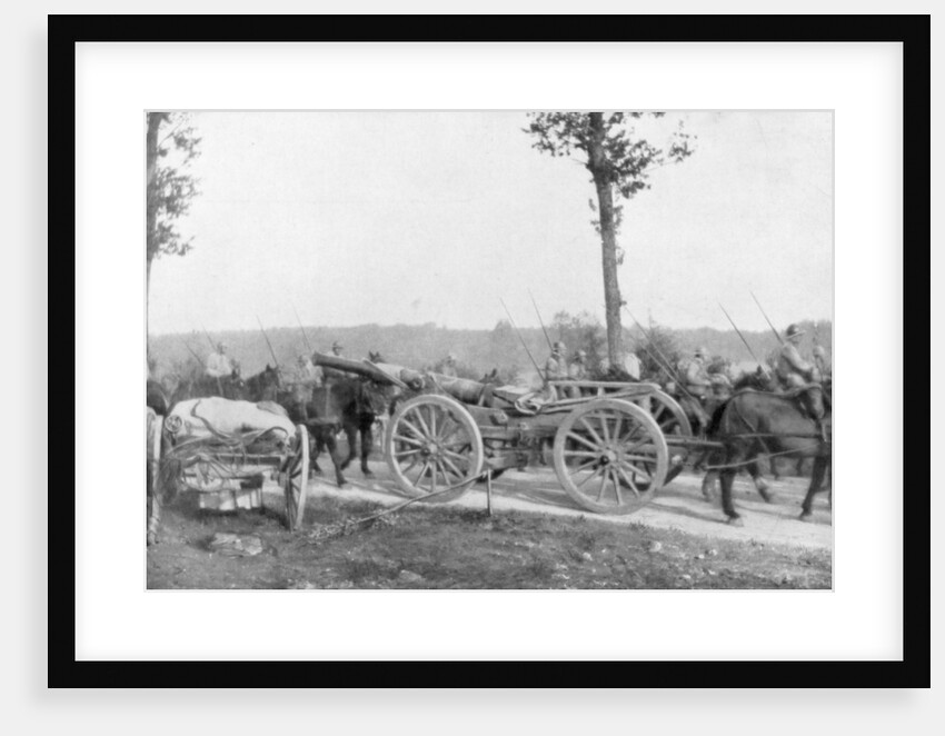 Cavalry and artillery of the French 10th Army, Villers-Cotterets, Aisne, France by Anonymous