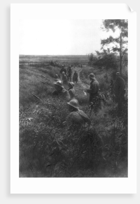 French infantry position in a sunken lane, north of Villers-Cotterets, Aisne, France by Anonymous