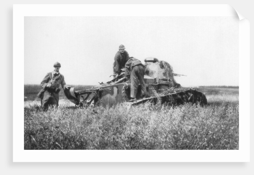 A broken down French light tank, Villers-Cotterets, Aisne, France by Anonymous