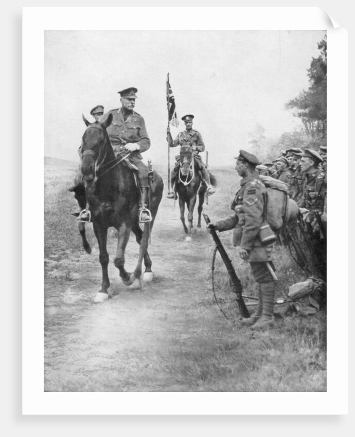 Field Marshal Douglas Haig reviewing Canadian troops, Drocourt-Queant by Anonymous