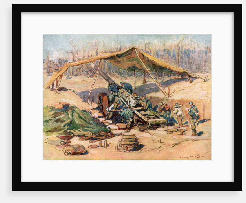 French artillery position, France by Henry Cheffer