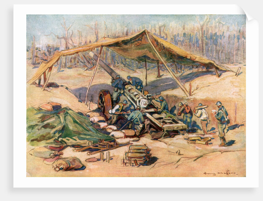 French artillery position, France by Henry Cheffer