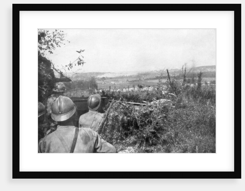 Artillery barrage before an advance, Aisne, France by Anonymous