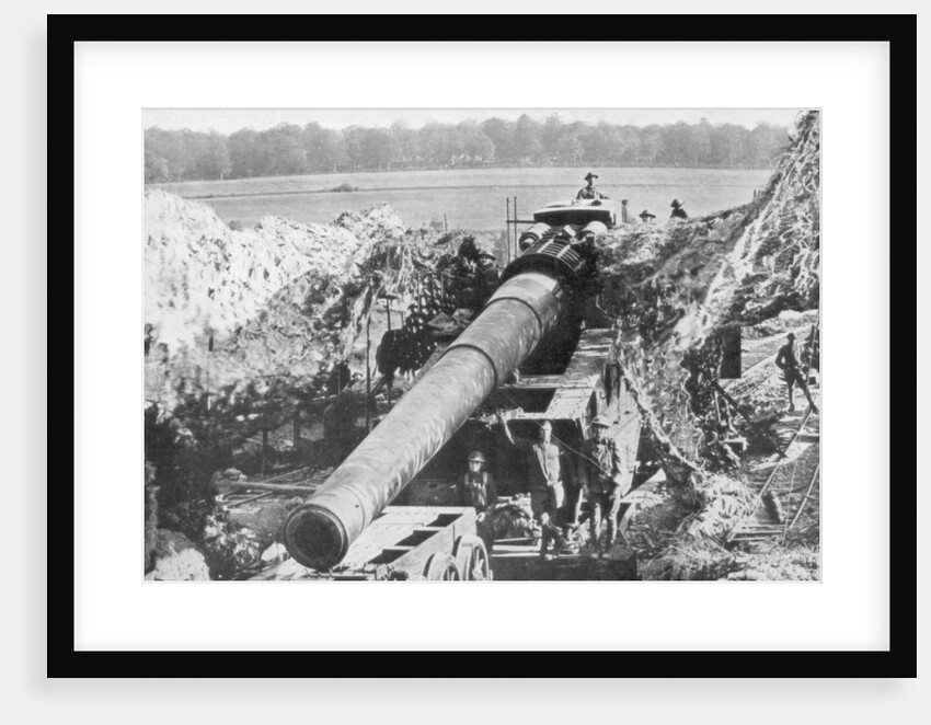 American 14 inch railway gun, Meuse-Argonne Offensive, France by Anonymous
