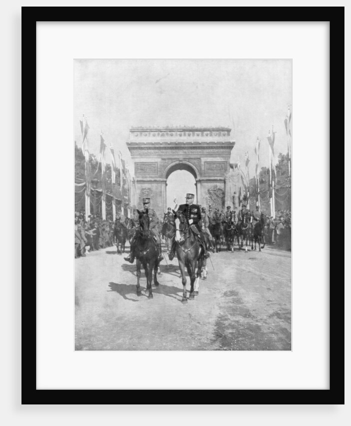 Marshals Foch and Joffre during the grand victory parade, Paris, France by Anonymous