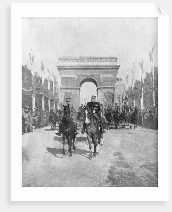 Marshals Foch and Joffre during the grand victory parade, Paris, France by Anonymous