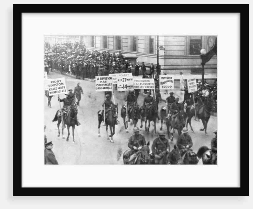 US 1st Army in the Victory Parade, New York, USA by Anonymous