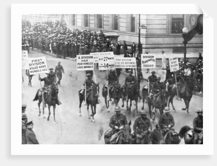 US 1st Army in the Victory Parade, New York, USA by Anonymous
