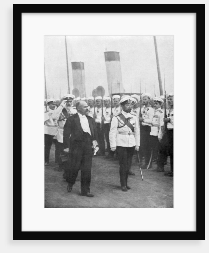 Tsar Nicholas II with French President Raymond Poincare by Anonymous