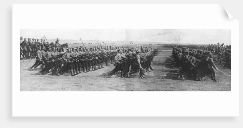 Russian troops parading during French President Raymond Poincare's visit to Russia by Anonymous