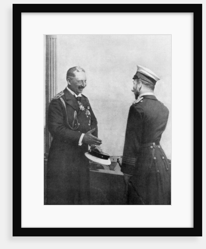 Emperor Welhelm II of Germany greeting Tsar Nicholas II of Russia before the First World War by Anonymous