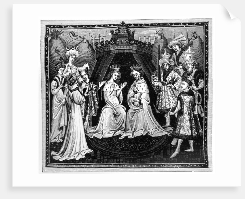 King, queen, and court by Anonymous