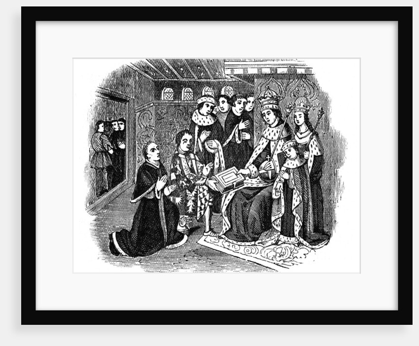 Lord Rivers and Caxton before Edward IV by Anonymous