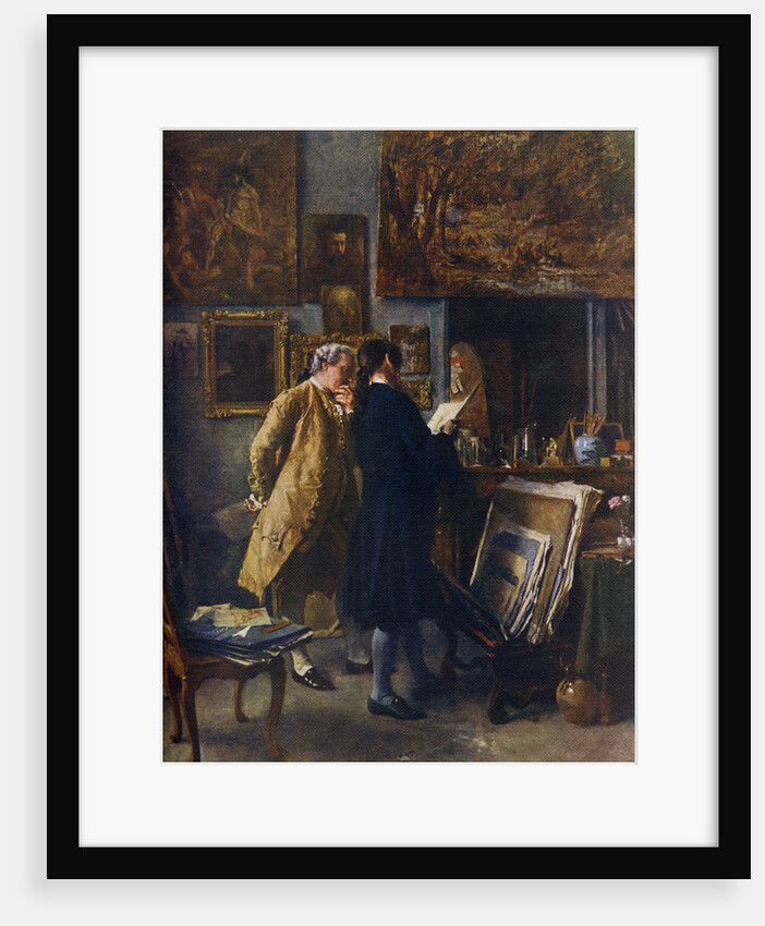 An Artist showing his Work by Jean Louis Ernest Meissonier