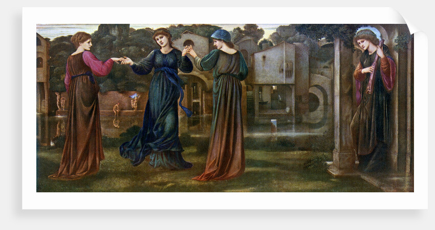 The Mill, Girls Dancing to Music by a River by Sir Edward Coley Burne-Jones