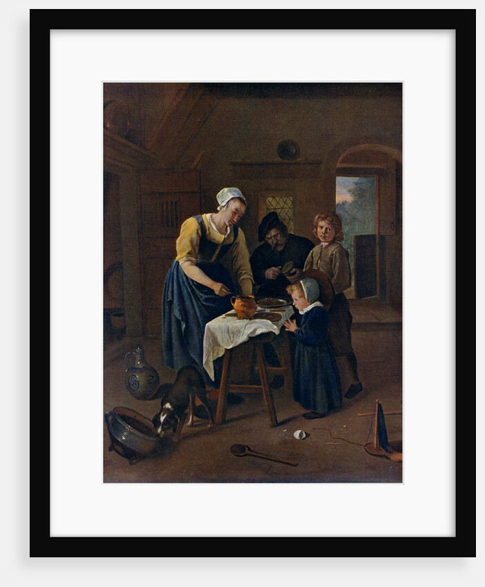 A Peasant Family at Meal-time ('Grace before Meat') by Jan Steen