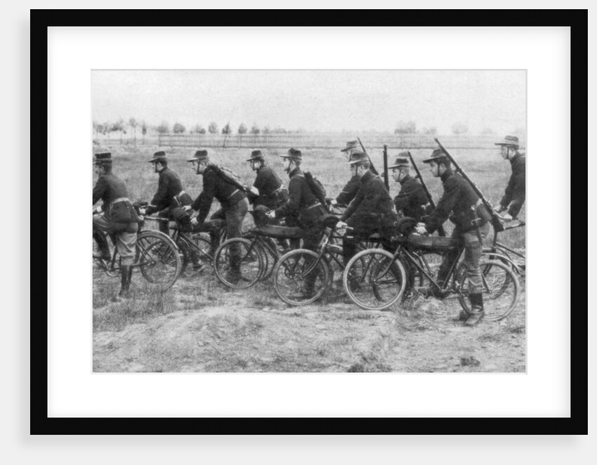Belgian bicycle troops in Haelen, Belgium, August 1914 by Montigny