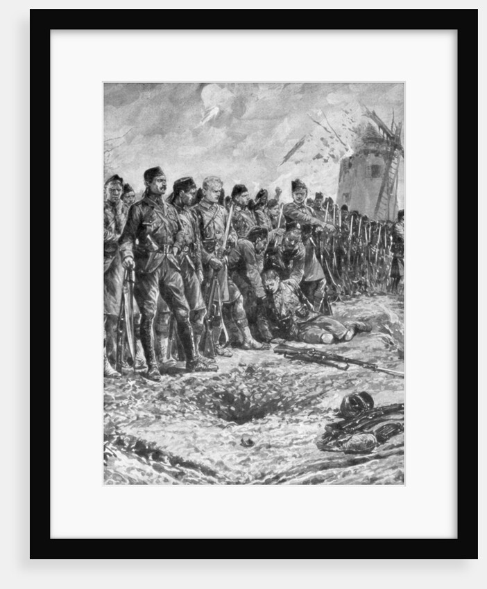 The London Scottish territorial regiment reforming their line under fire by Anonymous