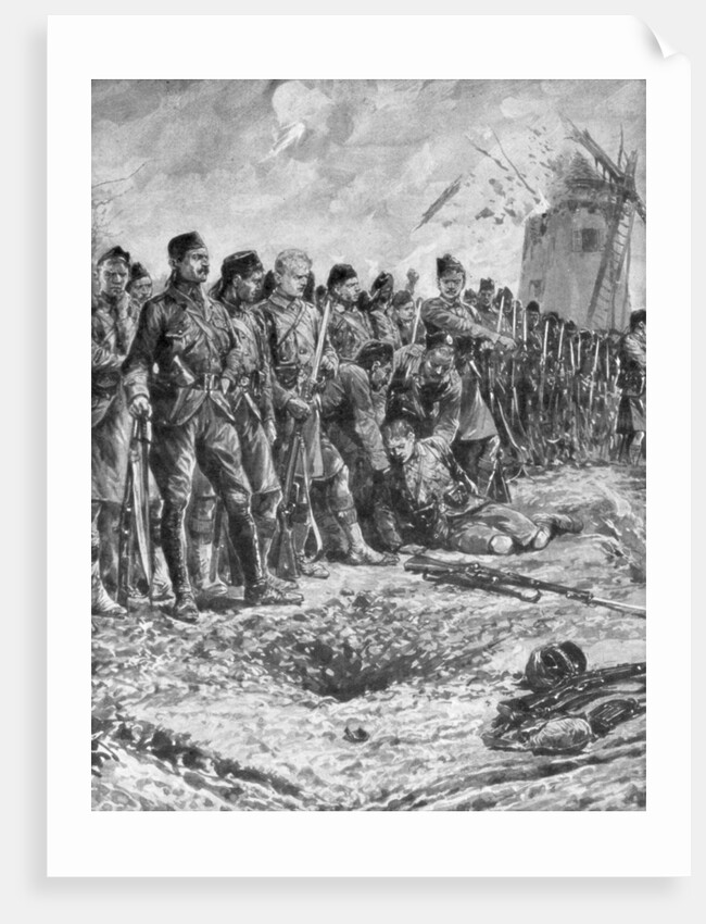 The London Scottish territorial regiment reforming their line under fire by Anonymous