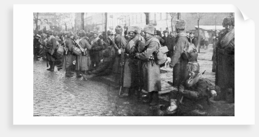 Russian Siberian infantry troops in Warsaw, Poland by Anonymous