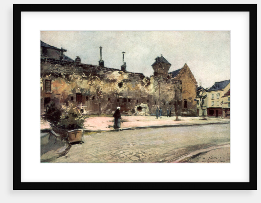 'The Barracks at Soissons', France by Francois Flameng