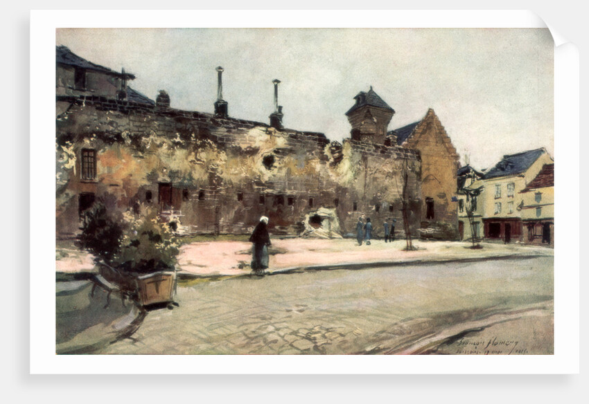 'The Barracks at Soissons', France by Francois Flameng
