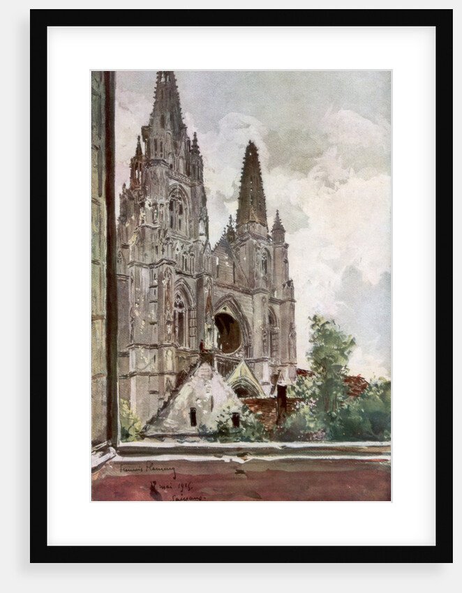 'The Ruins of Saint Jean des Vignes Abbey, Soissons', France by Francois Flameng