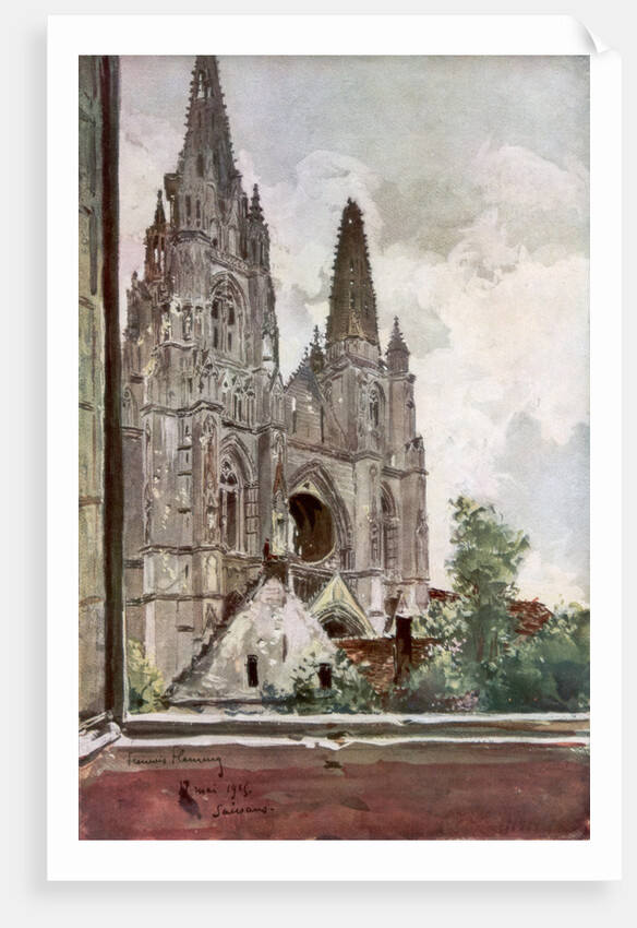 'The Ruins of Saint Jean des Vignes Abbey, Soissons', France by Francois Flameng
