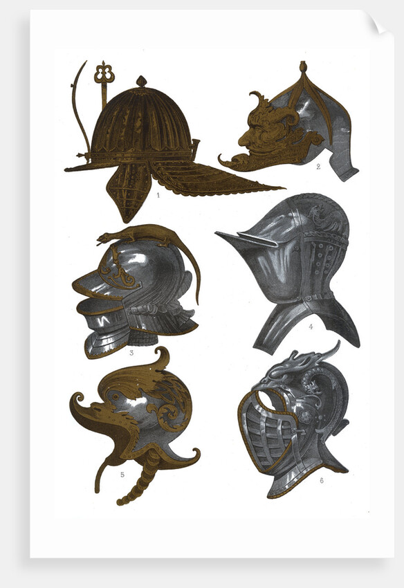 Helmets from the Armeria Real, Madrid by Franz Kellerhoven