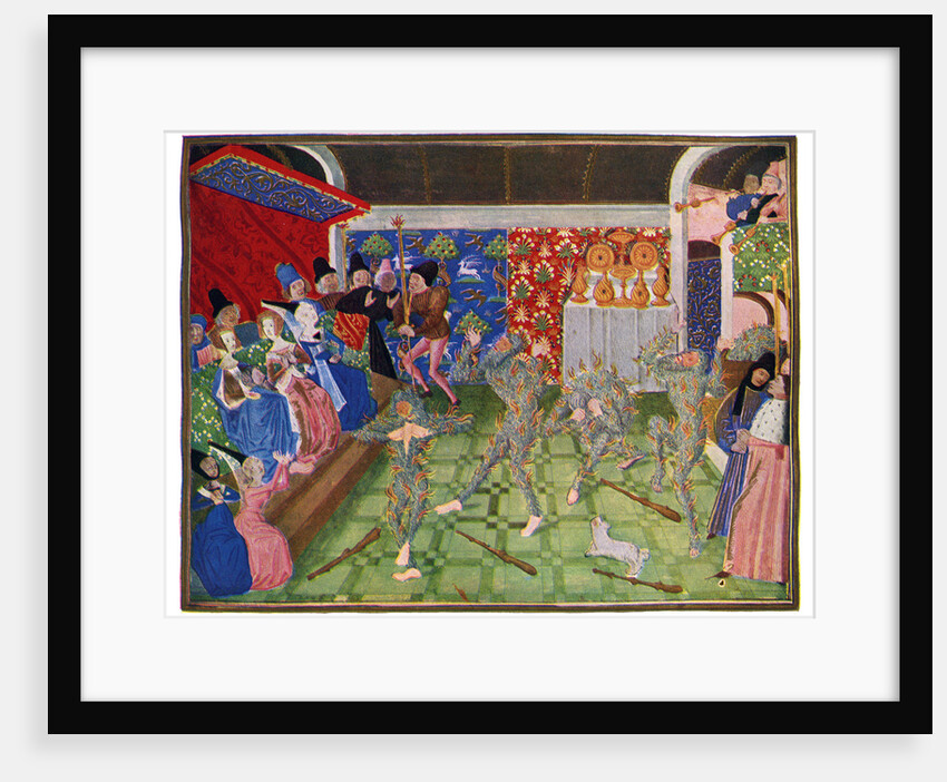 Masquerade at the French court by Master of the Harley Froissart