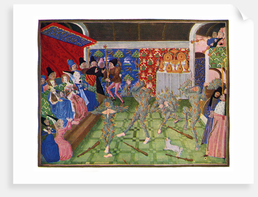 Masquerade at the French court by Master of the Harley Froissart