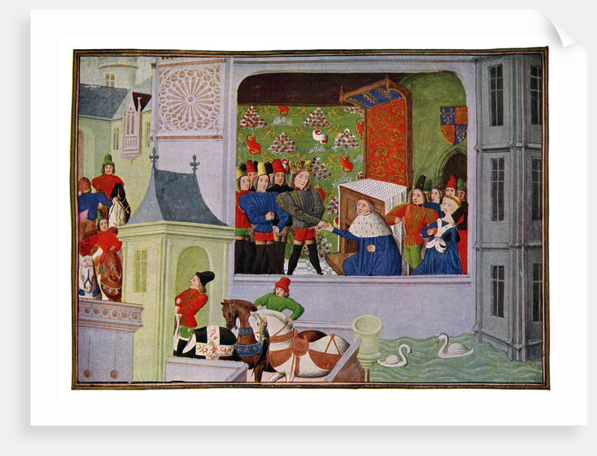 'Interview of Richard II and the Duke of Gloucester', 14th century (15th Century) by Master of the Harley Froissart