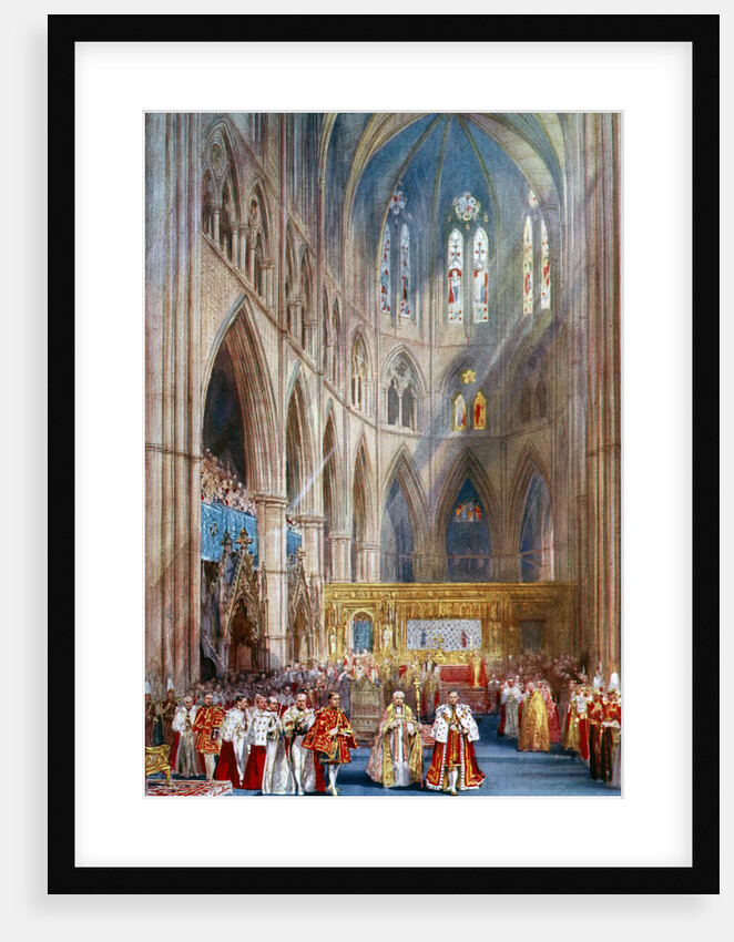 'The Recognition', George VI's coronation ceremony, Westminster Abbey, London by Henry Charles Brewer