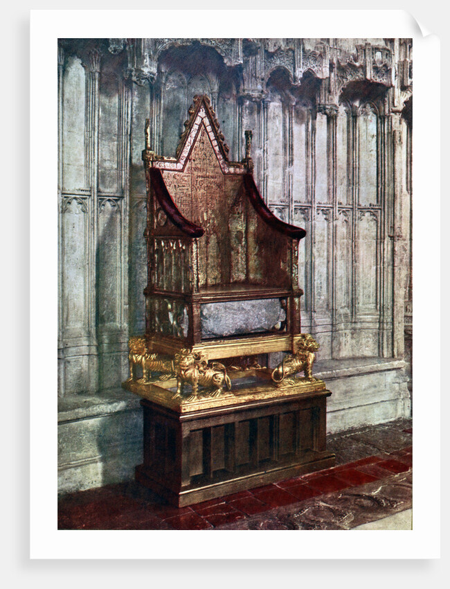 The Coronation Chair, with the Stone of Scone, Westminster Abbey, London by Anonymous