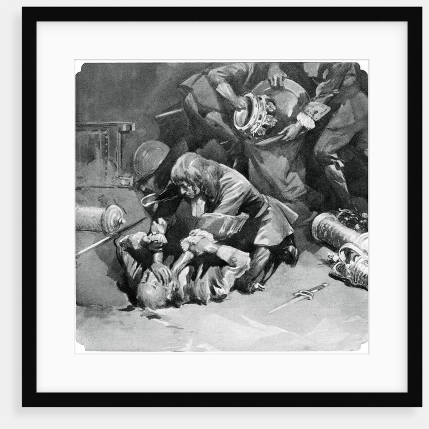 Thomas Blood attempting to steal the Crown Jewels from the Tower of London in 1671 by Anonymous