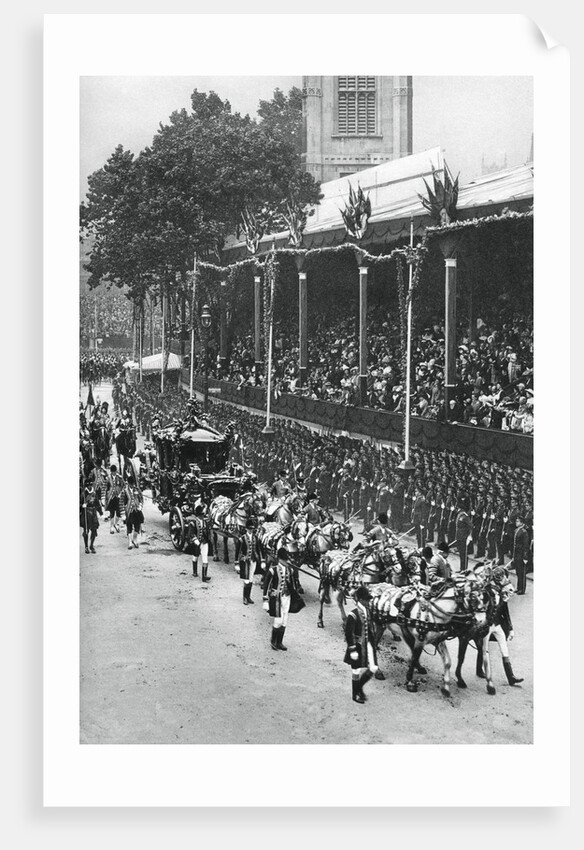 Coronation procession of George V and Queen Mary, near Westminster Abbey by Anonymous