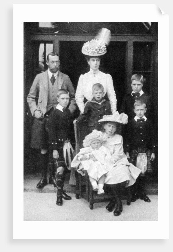 The Prince and Princess of Wales and their children, Abergeldie, Scotland by Anonymous