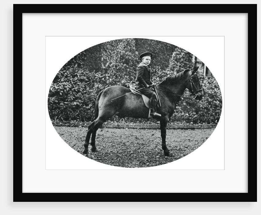 Prince Albert Windsor at age six, sitting on a horse by Anonymous