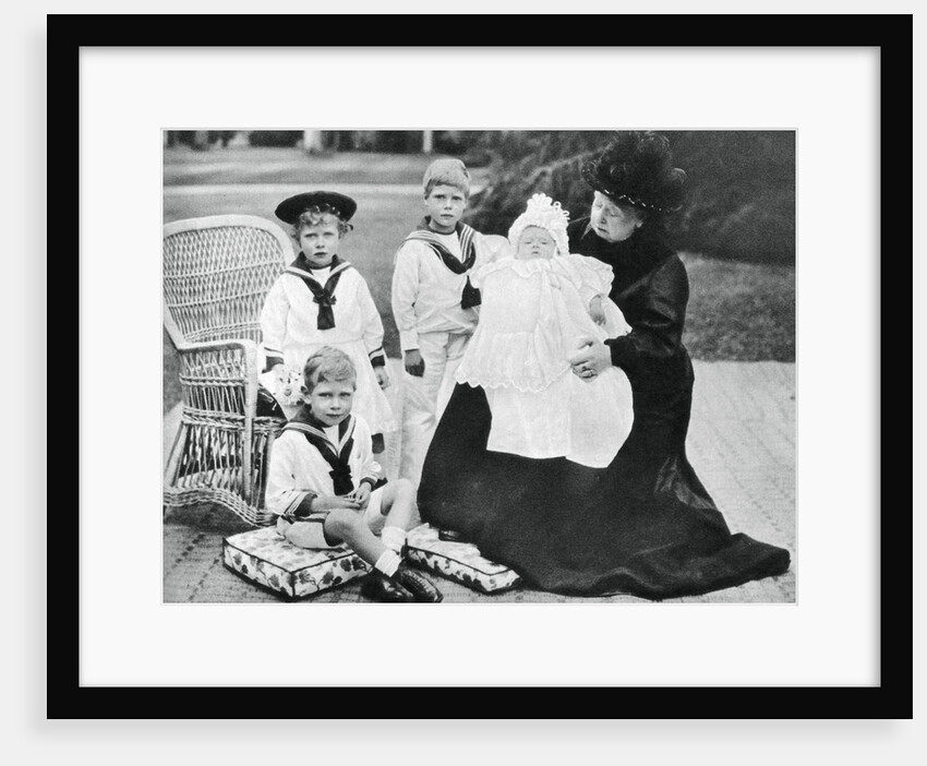 Queen Victoria with her great-granchildren at Osborne House, Isle of Wight by Anonymous