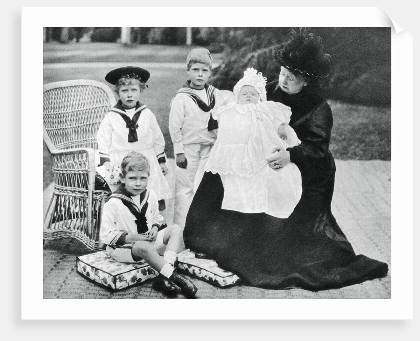 Queen Victoria with her great-granchildren at Osborne House, Isle of Wight by Anonymous