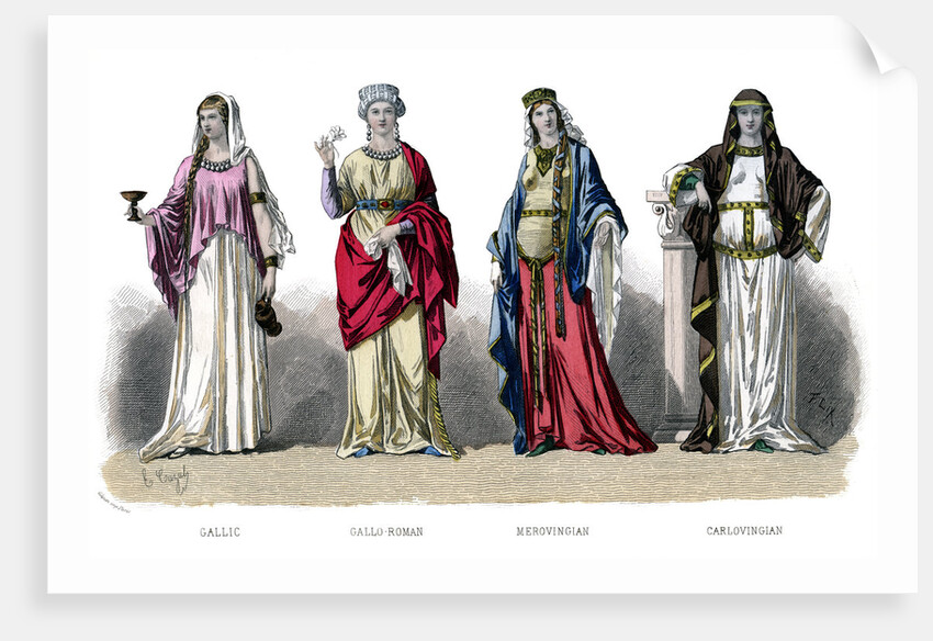 French costume: Gallic, Gallo Roman, Merovingian, Carlovingian by Anonymous