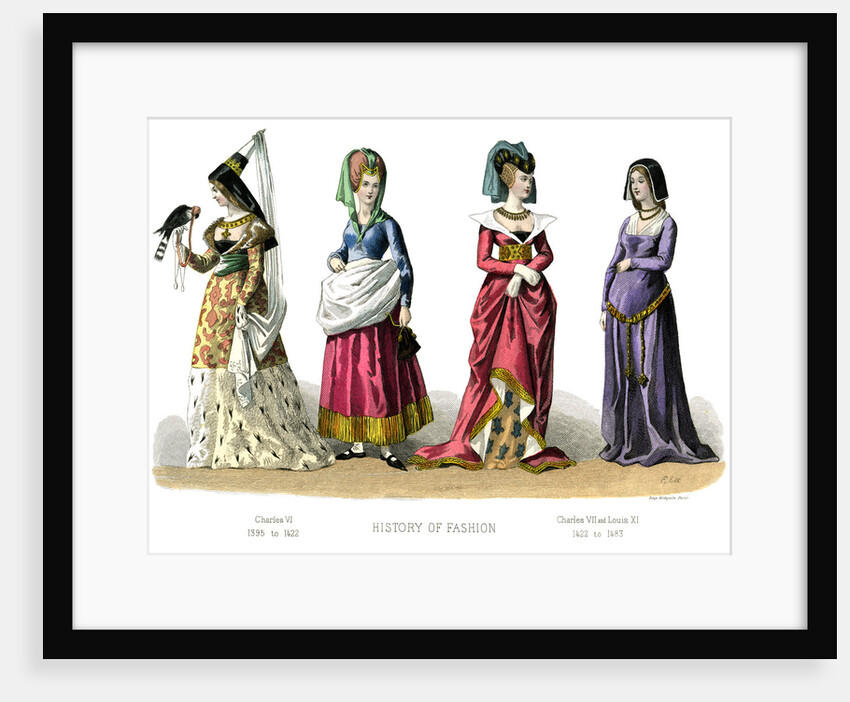 French costume: Charles VI, Charles VII, Louis XI by Anonymous