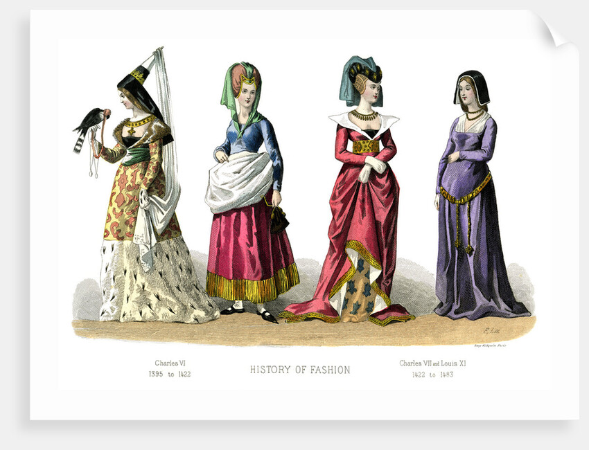 French costume: Charles VI, Charles VII, Louis XI by Anonymous