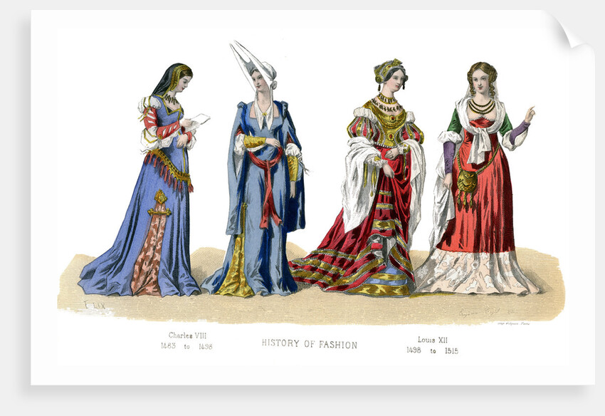 French costume: Charles VIII, Louis XII by Anonymous