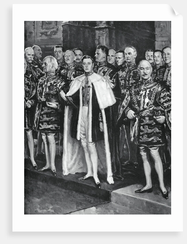 The Earl Marshal, heralds, and other officers of arms, coronation of George VI by W Smithson Broadhead