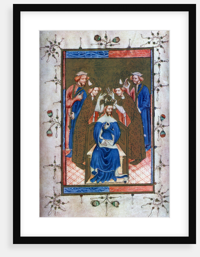 'Crowning of a King', from the Liber Regalis, Westminster Abbey by Anonymous