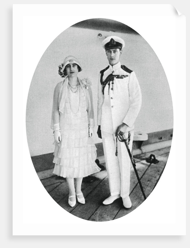 The Duke and Duchess of York on board HMS Renown, Malta by Anonymous