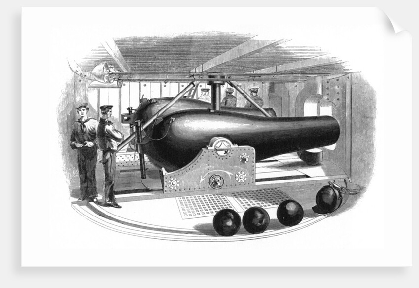 Gun Turret Aboard USS Passaic by Anonymous