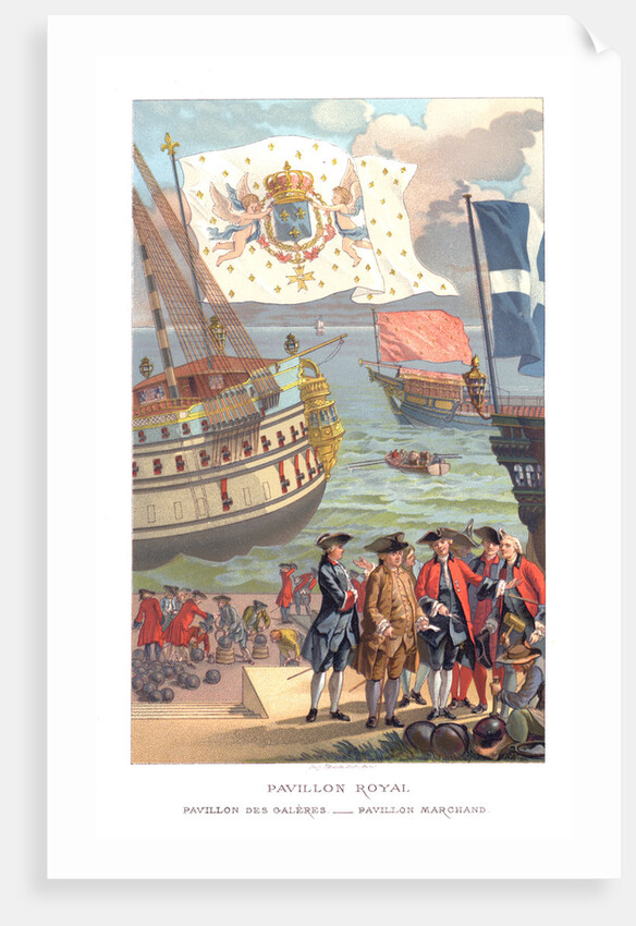 Royal flag, galleon flag and traders' flag by Urrabieta