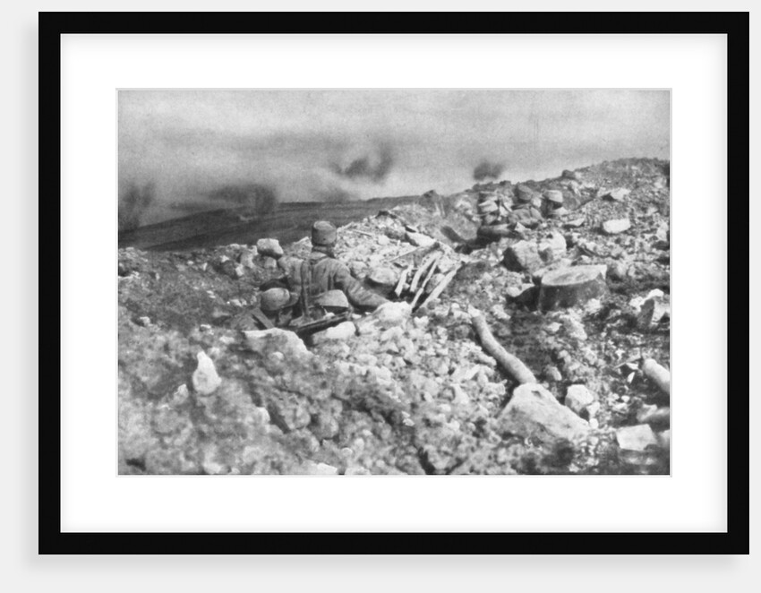 French artillery assault on the Eparges ridge, near Verdun, France by Anonymous